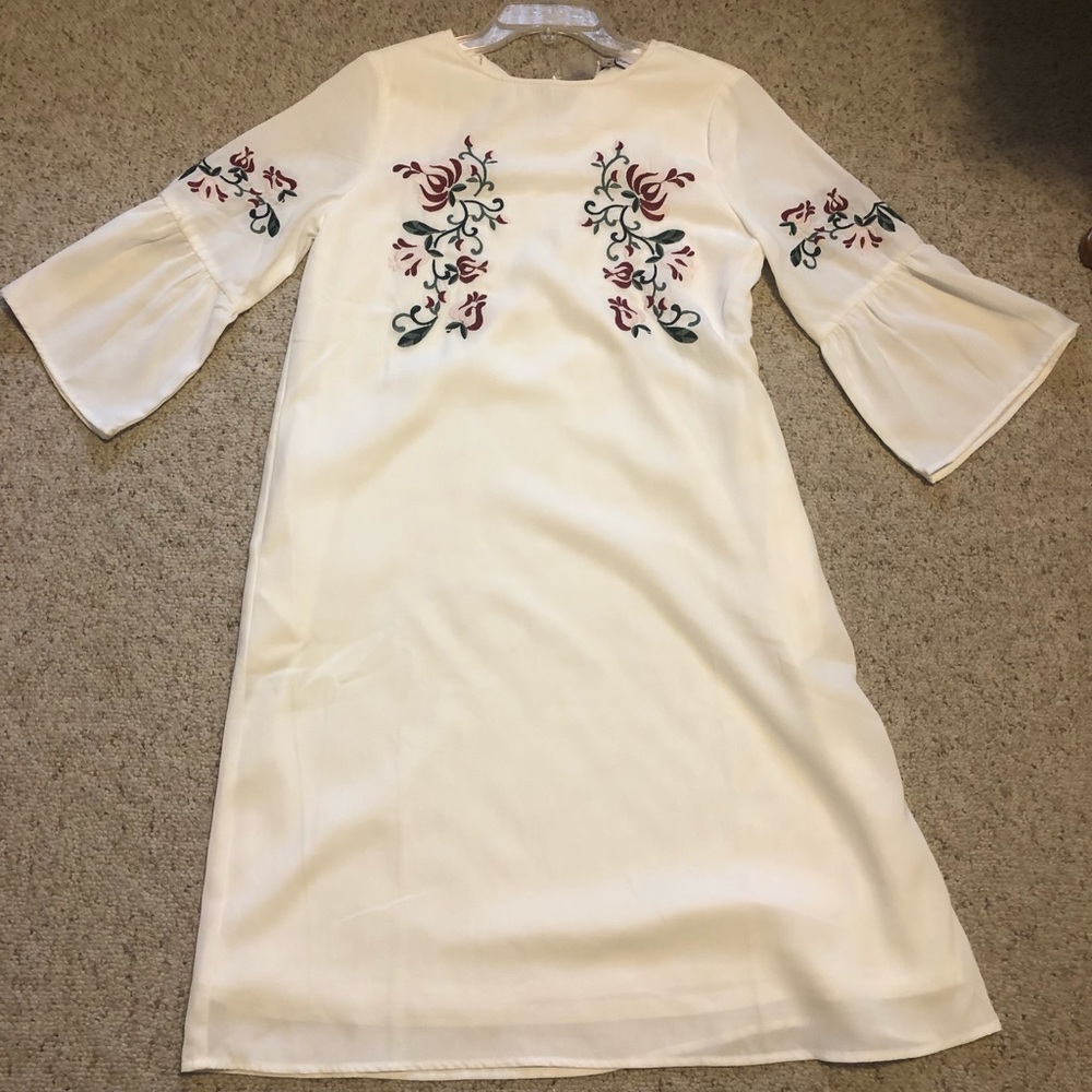 White embroidered dress from Ashley LeMieux